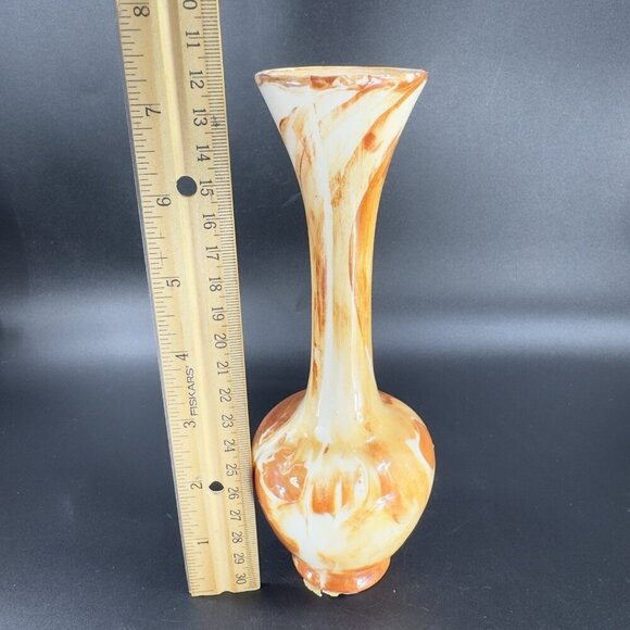 Vintage Alaska Pottery Bud Vase Vessel With Marble Glaze Multicolor W Sticker - Picture 3 of 13